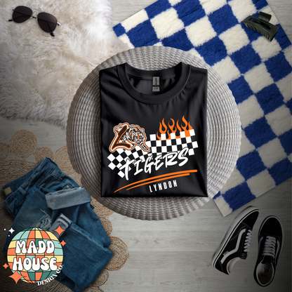 Tigers Checkered Flames
