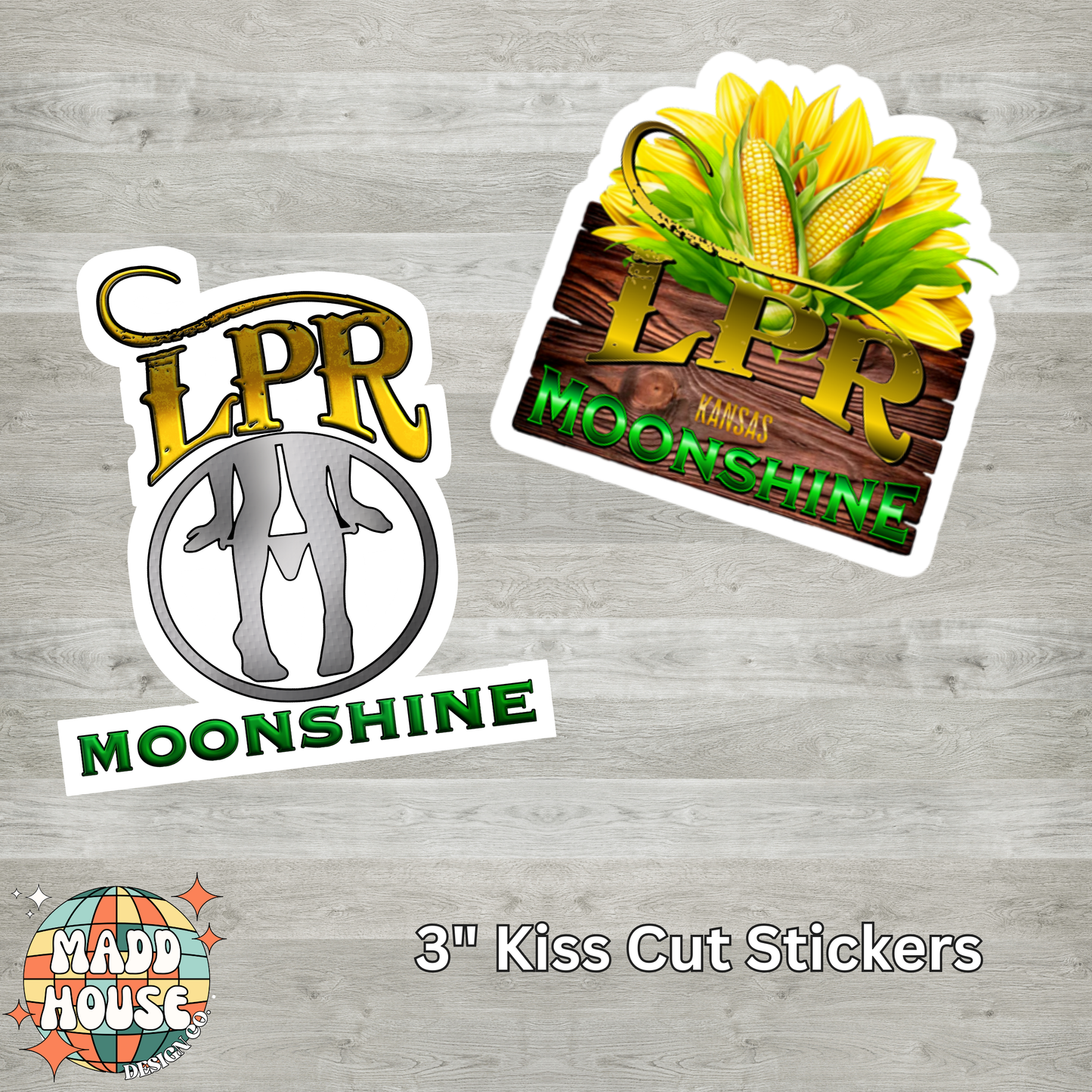 LPR Kansas Moonshine - 3" Kiss-Cut Stickers