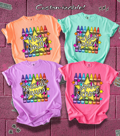 Colorful Crayons - Customizable!