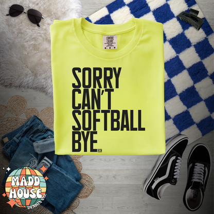 Sorry, Can’t, Softball - CRC