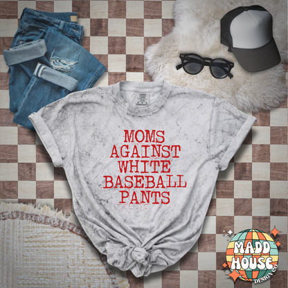 Moms against white baseball pants
