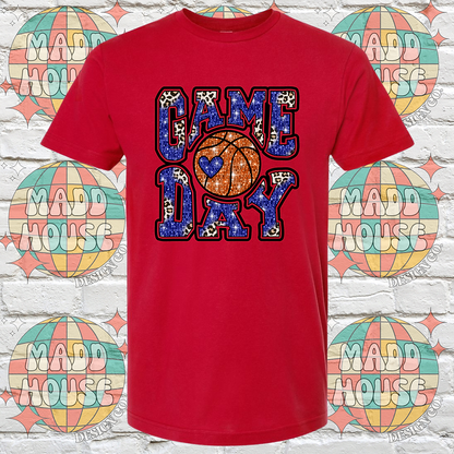 Faux Sequin Basketball Game Day